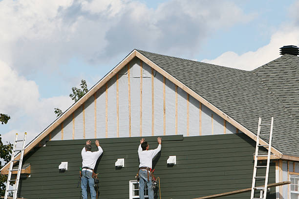 Professional Emergency Siding Repair technician working in West Decatur, PA